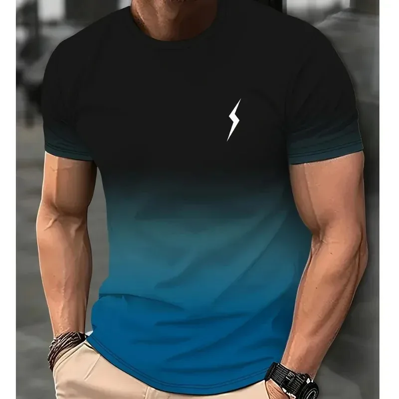 Casuais Roupas Letnia męska koszulka z krótkim rękawem, bardzo duża, retro, z nadrukiem 3D, wysokiej jakości, oddychająca, prosta i stylowa. — zdjęcie 3