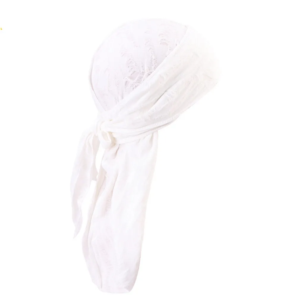 면 힙합 반다나 헤드스카프 헤드밴드 통기성 롱테일 해적 모자 스트랩 헤드밴드 모자 사이클링 헤드 스카프 홀 반다나 캡