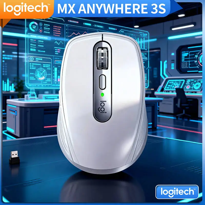 

Logitech MX Anywhere 3S Wireless Silent Mouse, 70 Days Battery, Fast USB-C Charging, Portable