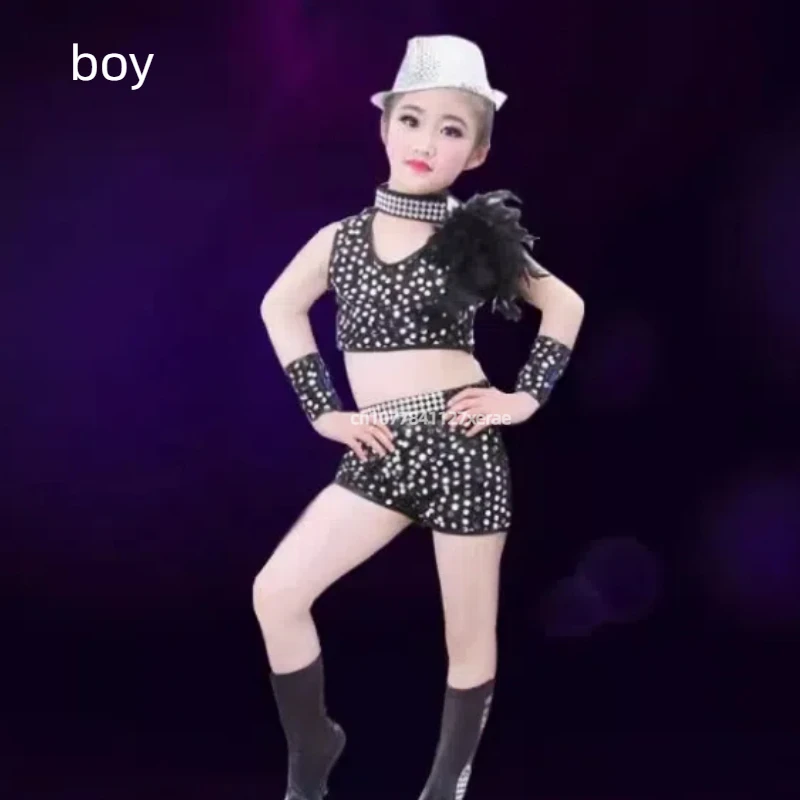 New Street Dance Sequin Costumes, Children's Hip-hop Sets, Jazz Dance Performance Costumes, Girls' Stage Dance Performances
