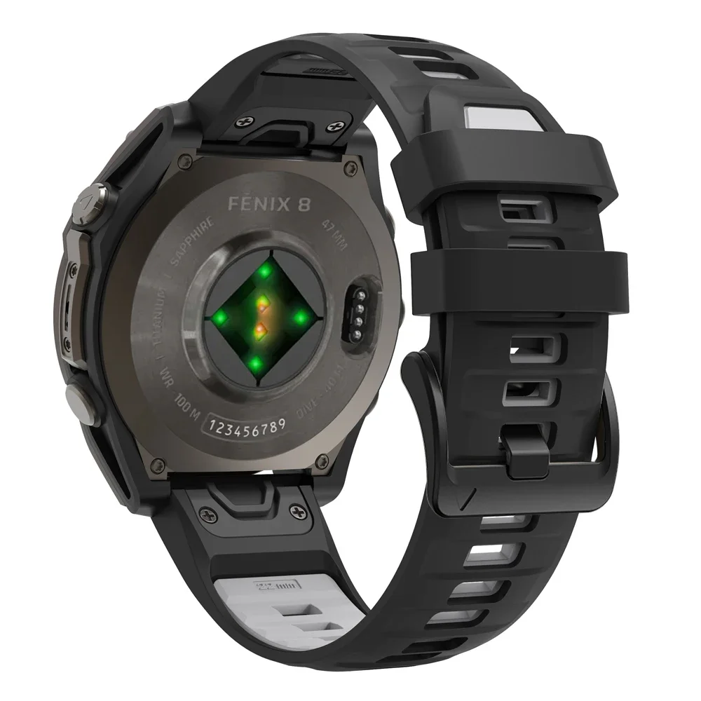 1:1 Fenix8 Uhrenarmband für Garmin Fenix 8 Pro 47 mm 51 mm E 7 7X 6 6X 5 5X/Epix Pro/Enduro 3/970 QuickFit 22 mm 26 mm Silikonarmband