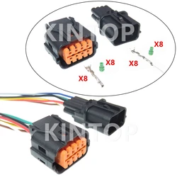 1 Set 8 Pins Automobile Waterproof Connector For Hyundai Kia HP281-08020 HP291-08100 HP285-08021 Auto AC Assembly Accessories