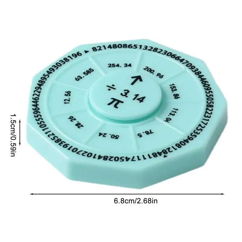 Estudantes girador para aprendizagem de matemática pi spinner brinquedo fidget para estudantes do ensino médio meninos meninas ferramenta de aprendizagem interativa para