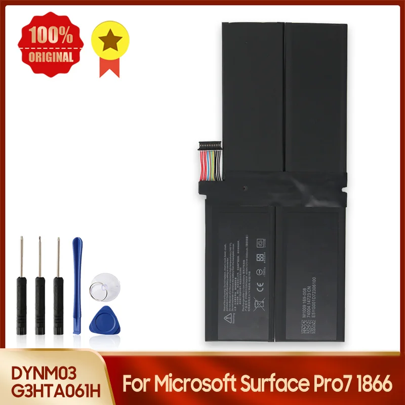 

DYNM03 G3HTA061H Сменный аккумулятор 5702 мАч для Microsoft Surface Pro7 1866, высококачественные аккумуляторы с инструментами
