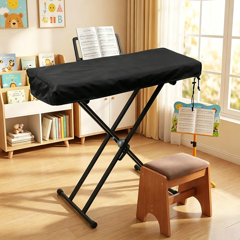Upright Piano Cover Dustproof Moisture Resistant, Soft Decorative Fabric, Full Coverage Protector for Home Musical Instrument