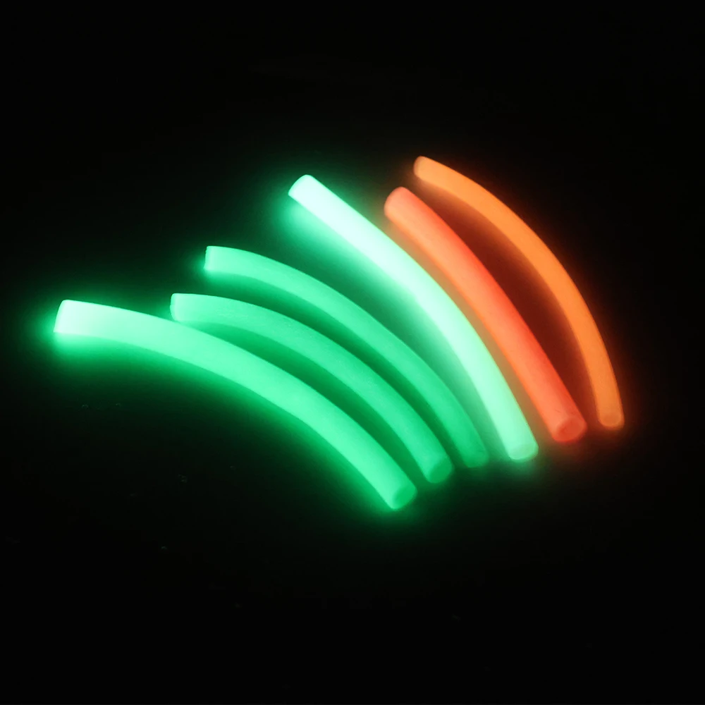 عبوة واحدة/متوهجة لصيد الأسماك بطول 1 متر في الأنبوب الداكن، وأنبوب خط صيد من السيليكون، وغطاء خط صيد كبير مضاد للعض #1