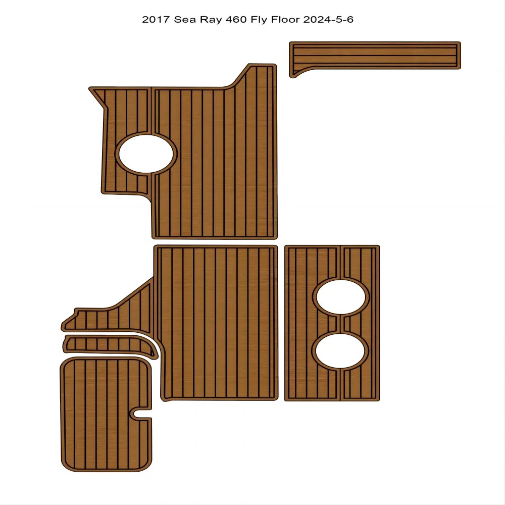 2017 Sea Ray 460 Flying Bridge Floor Pad Boat EVA Faux Foam Teak Flooring Mat SeaDek MarineMat Gatorstep Style Self Adhesive zy