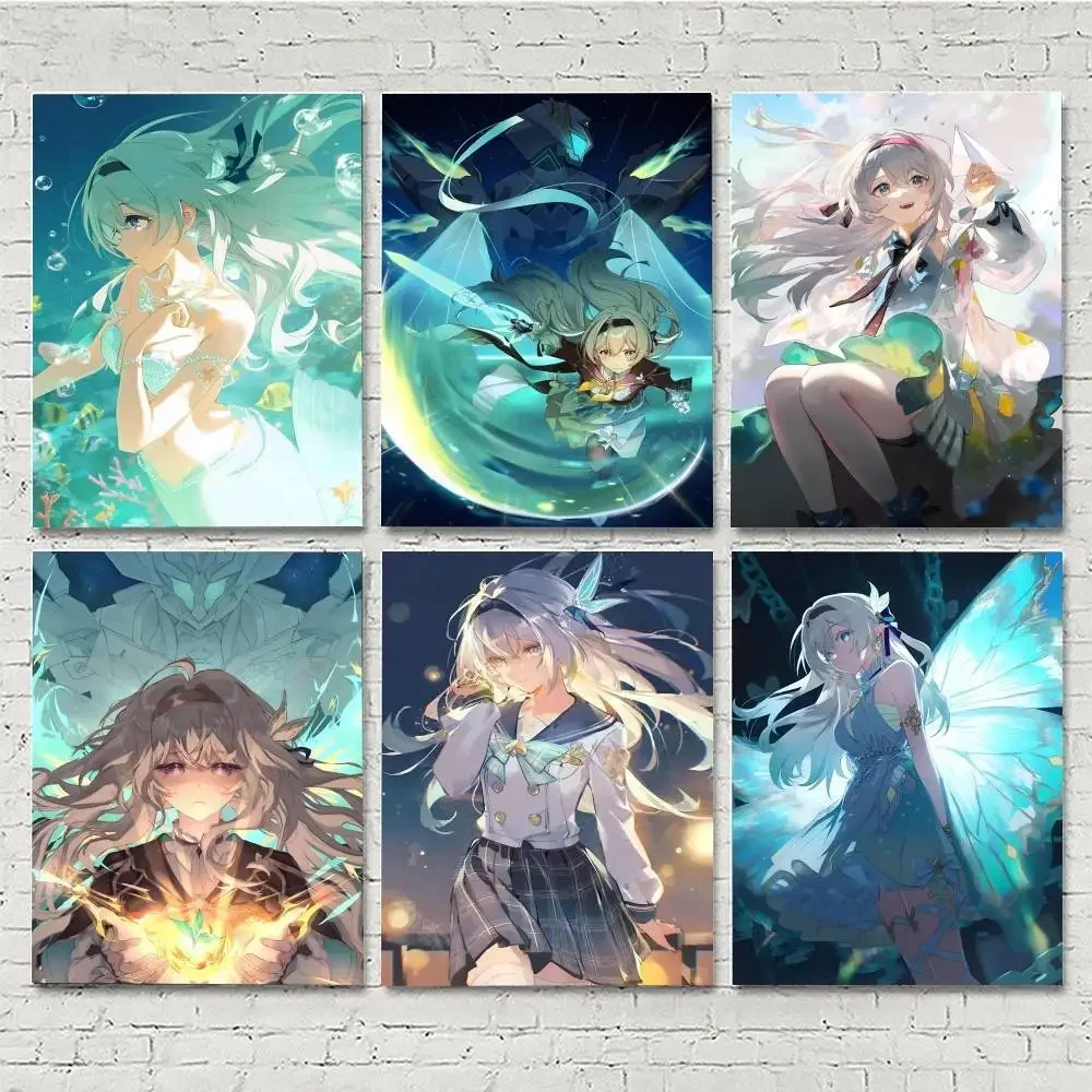 Anime Game Honkai Star Rail Firefly Posters HD Print Vintage Wall Art Decor for Home Study Room