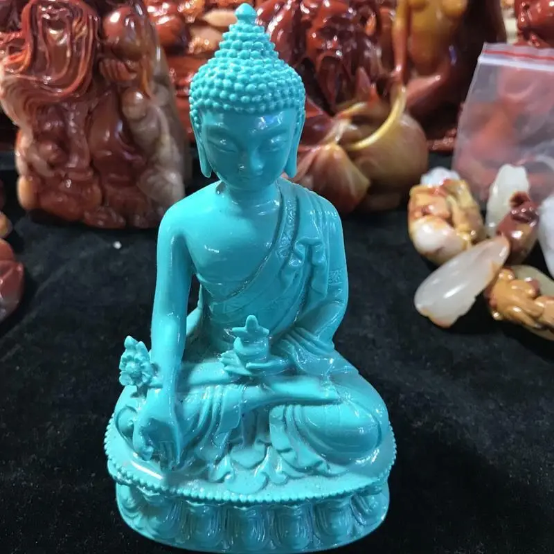 Optimization of turquoise carving Amitabha Buddha Tathagata ornament turquoise dayi Tathagata Home Furnishing Shop ornament