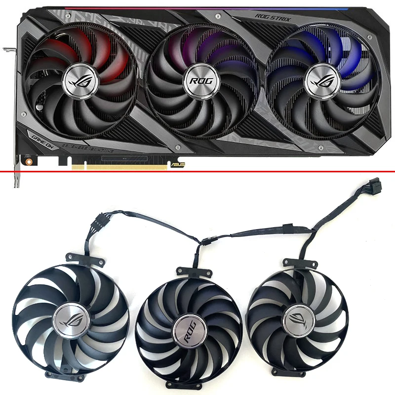 95mm T129215SU CF1010U12S DC12V wentylator karty graficznej dla ASUS ROG STRIX RTX 3060 3070 3080 Ti 3090 GAMING RX 6700 karta wideo wentylator
