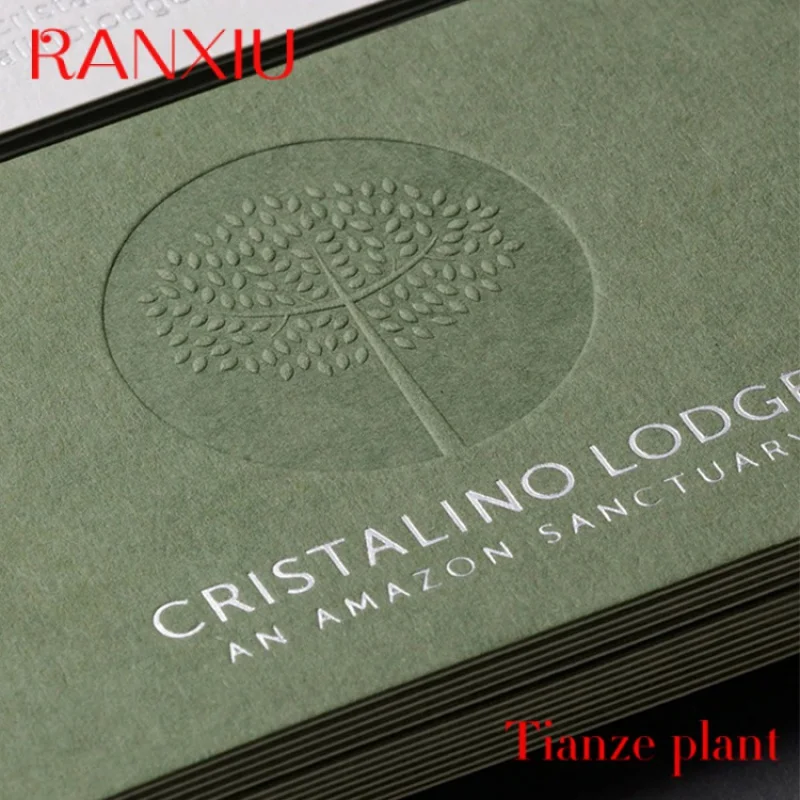 Custom Luxury Embossed 450g Cotton Paper Cardboard Name Custom Printing Paper Business Card