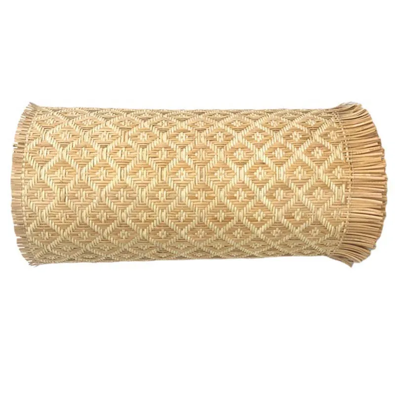 Rhombus Pattern Natural Cane Webbing Real Indonesian Rattan Roll Material For Chair Door Warerobe Cabinet Decor