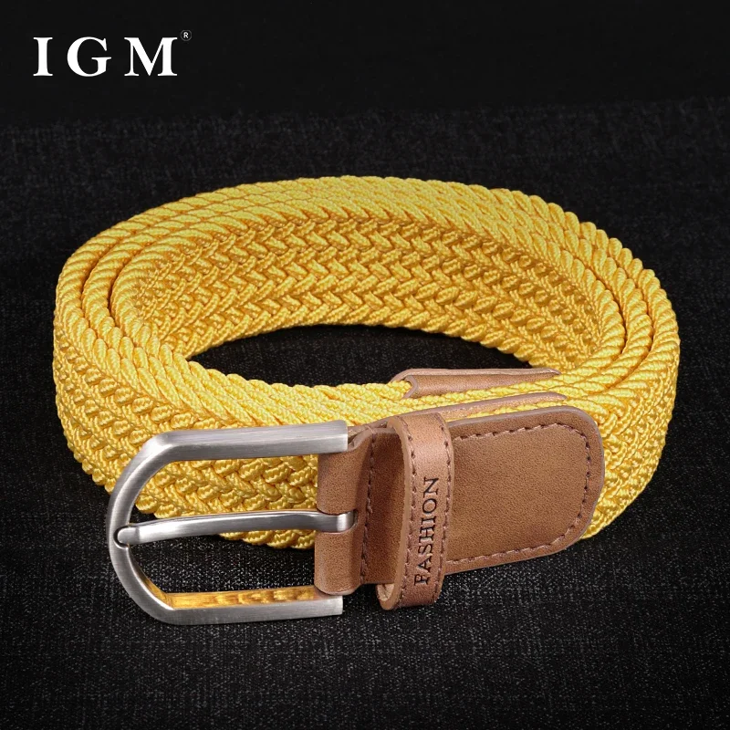 Summer Trend Does Not Require Punching Breathable Stretch Canvas Woven Belt Men\'s and Women\'s Belt Young People\'s Casual Belt