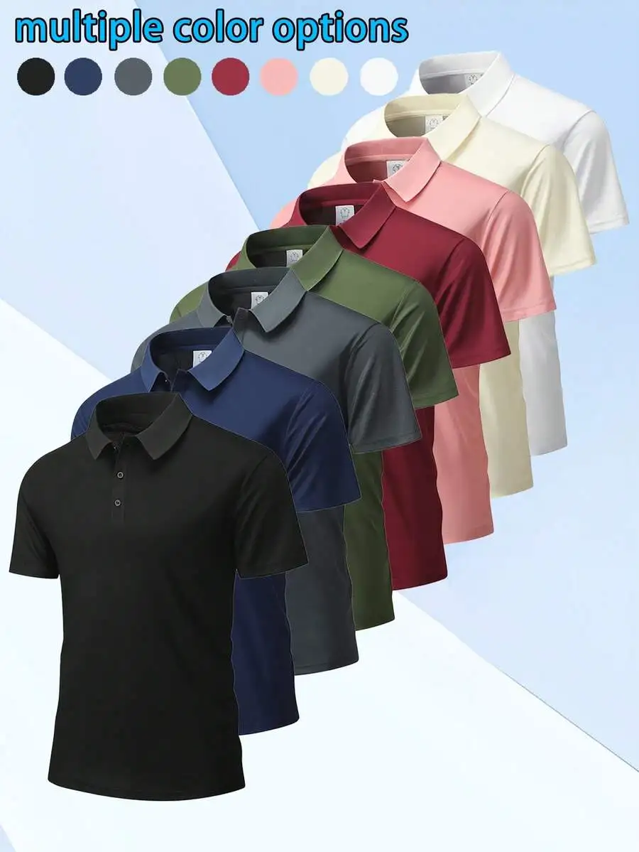 

Men's Short Sleeve Polo Shirt Quick Dry Breathable for Outdoor Casual Business
