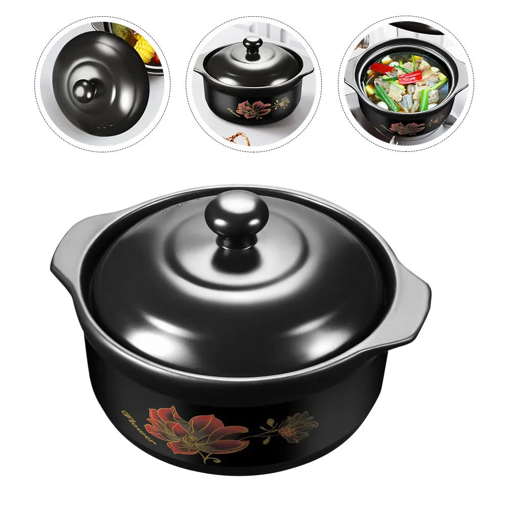 

Ceramic Stew Pot Braised Chicken Casserole Heat Preservation Effect Fast Heating Kitchen Cookware Clay Pot for Cooking