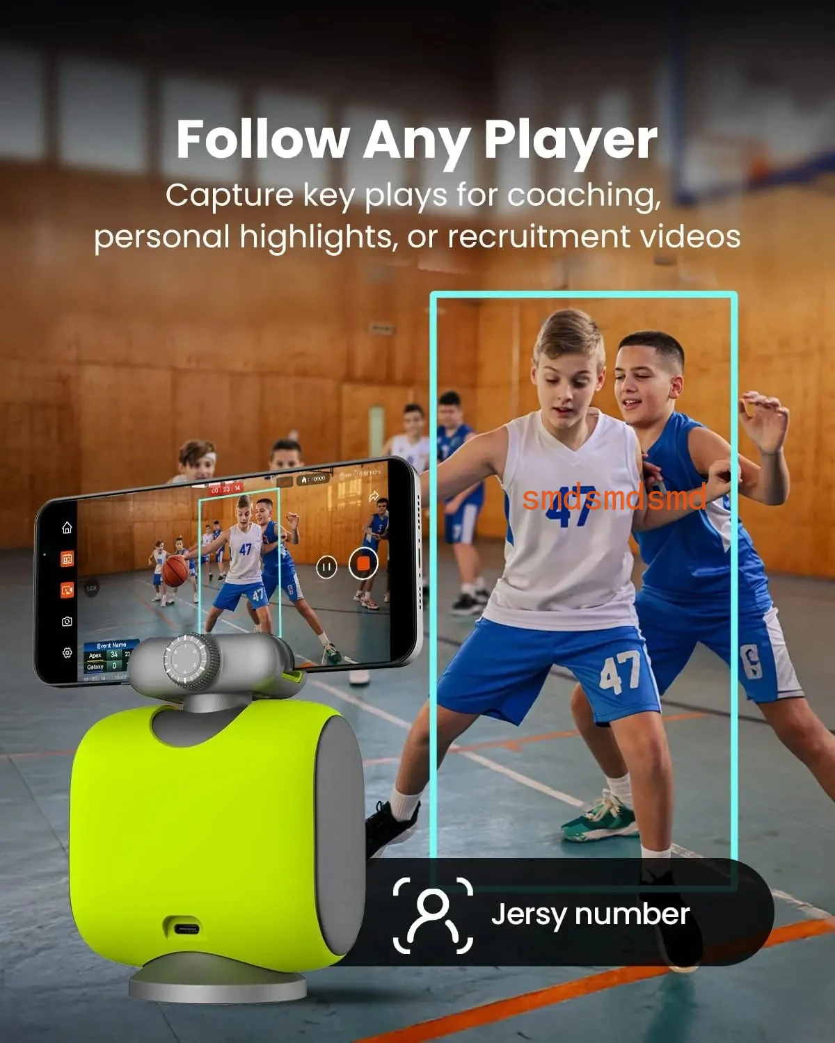 Chameleon AI Auto Sports Action Camera - 4K 60FPS Soccer Camera and Basketball Tracking Camera for Team Sports