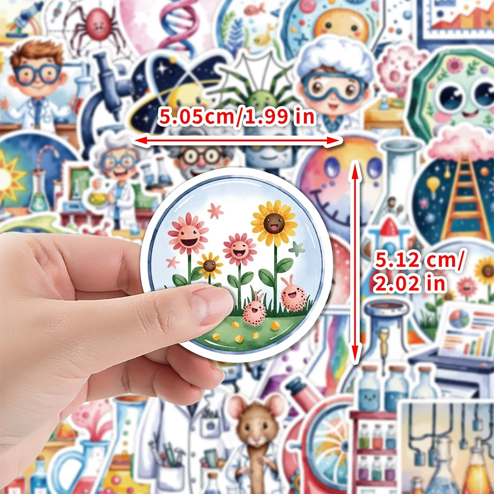 

10/30/50pcs Cartoon Science Laboratory Stickers Funny Graffiti Decals Decoration DIY Scrapbook Suitcase Phone Sticker Kids Toy