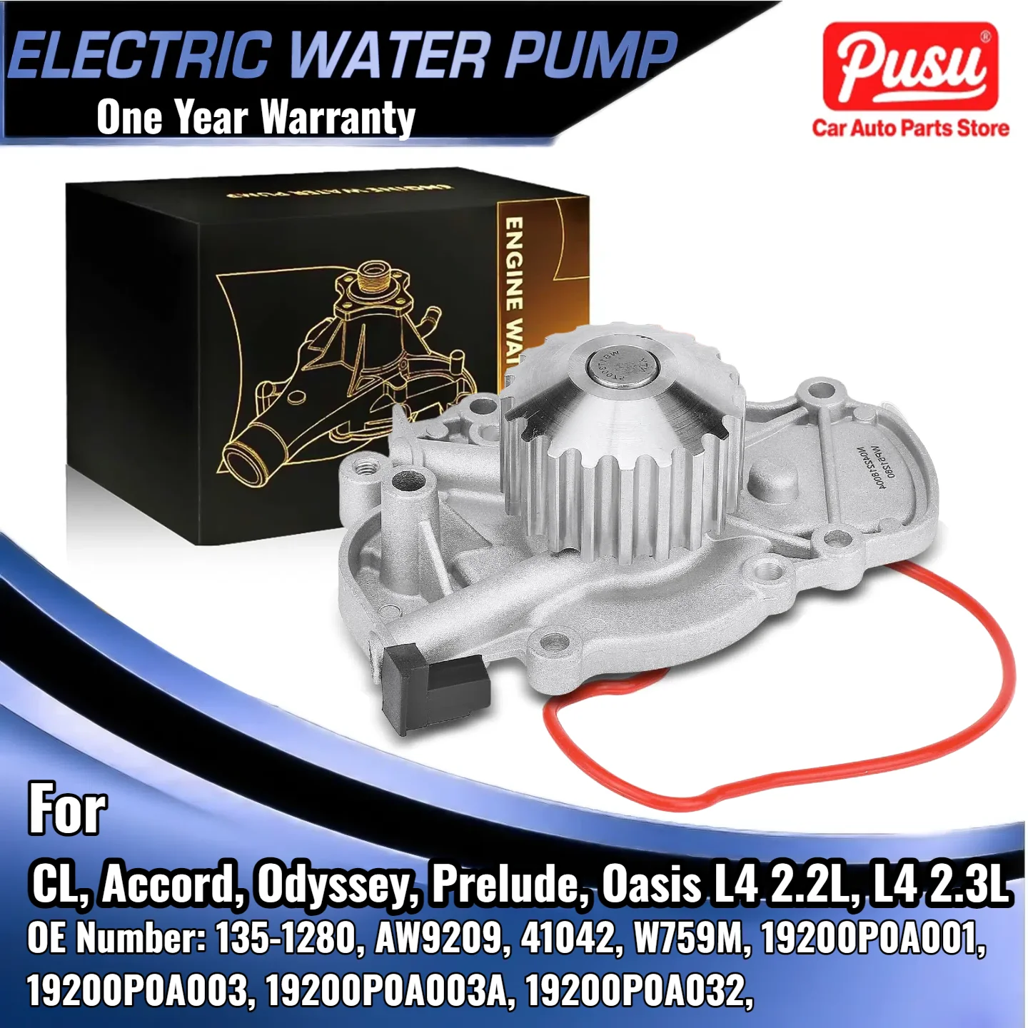 

Engine Water Pump with Gasket for Honda Accord 1990-2002, Odyssey, Acura CL, Isuzu | 19200P0BA01, 19200PDAE01