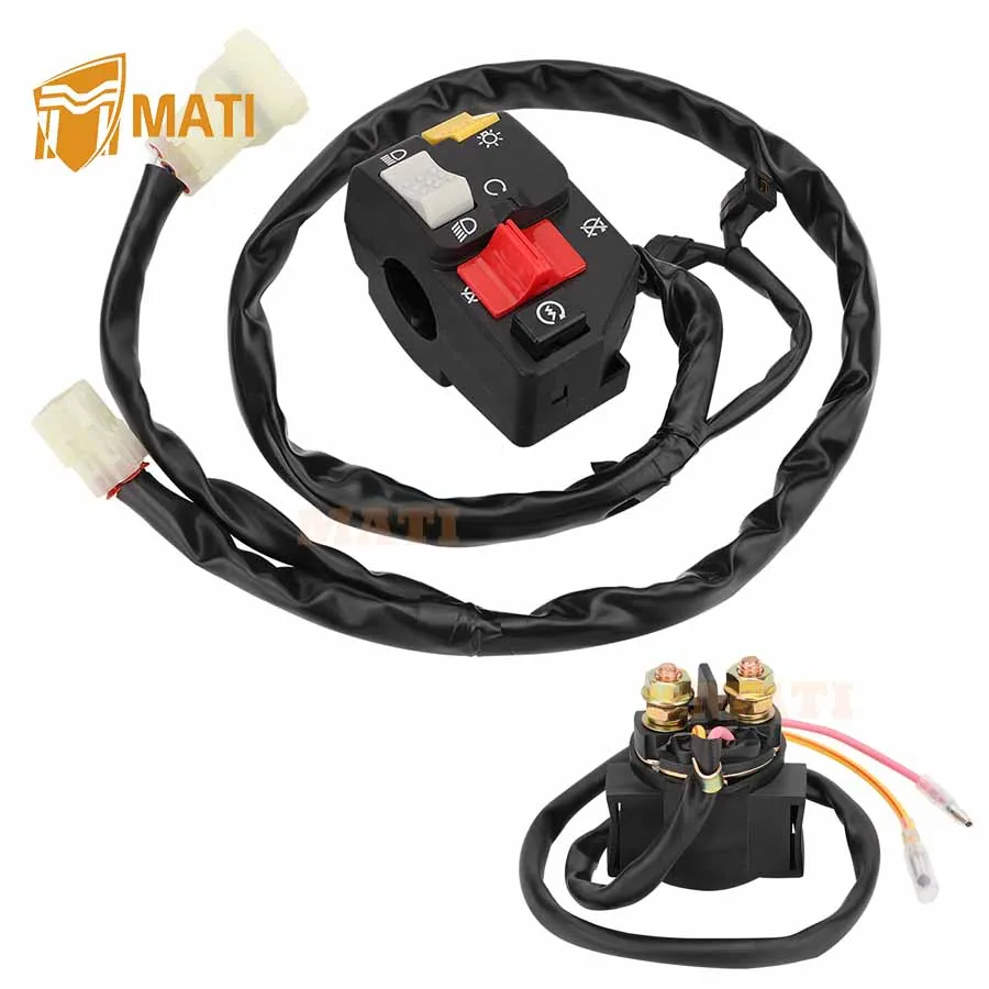 M MATI Handlebar & Starter Relay Switch for Honda TRX400EX 400EX Sportrax 1999-2004 35020-HN1-000 35850-HM3-000