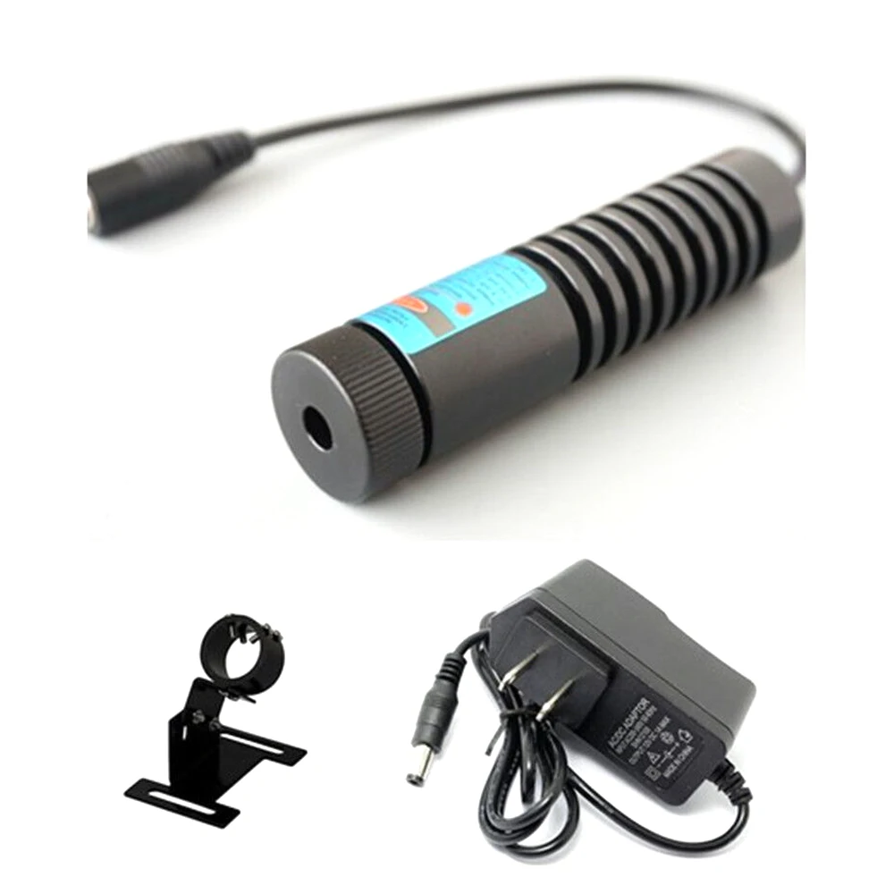 40nm 100mW 200mW 300mW 500mW وحدة الليزر الأزرق البنفسجي نقطة/الصليب/خط + محول + 22 مللي متر قوس