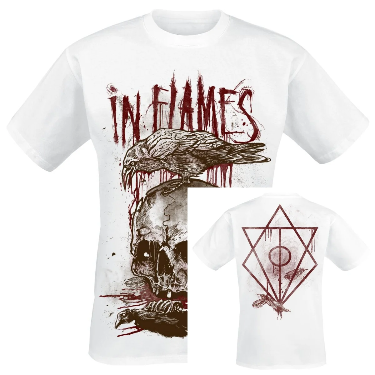 In Flames Graphic Cotton Band T-shirt Unisex Summer Short Sleeve Fashion Brand Tee Luxury Casual Vintage Tees