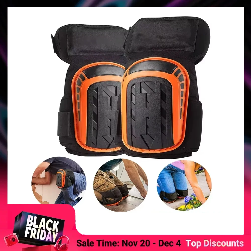 Professional Heavy Duty EVA Foam Padding Knee Pads with Comfortable Gel Cushion and Adjustable Straps for Work and Gardening.