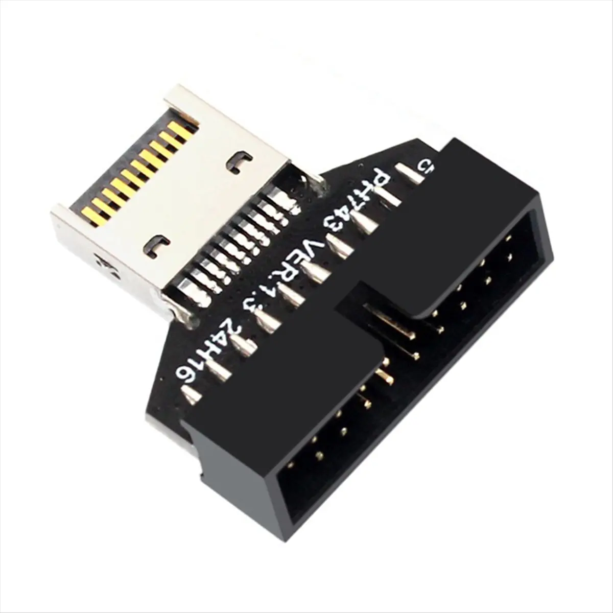 (A32M) USB3.2 Type-E 20Pin to USB 19P Chassis Front USB Type A Type C Extension Adapter for Desktop Motherboard