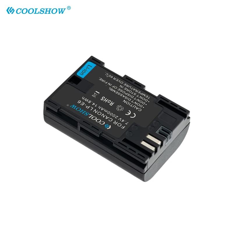 Cargador de batería LP-E6 LP E6, para Canon EOS 6D, 7D, 80D, 70D, 60D, 5D, MarkII III, IV, EF-S, 18-200IS, Kit 5D Mark III, 2000mah