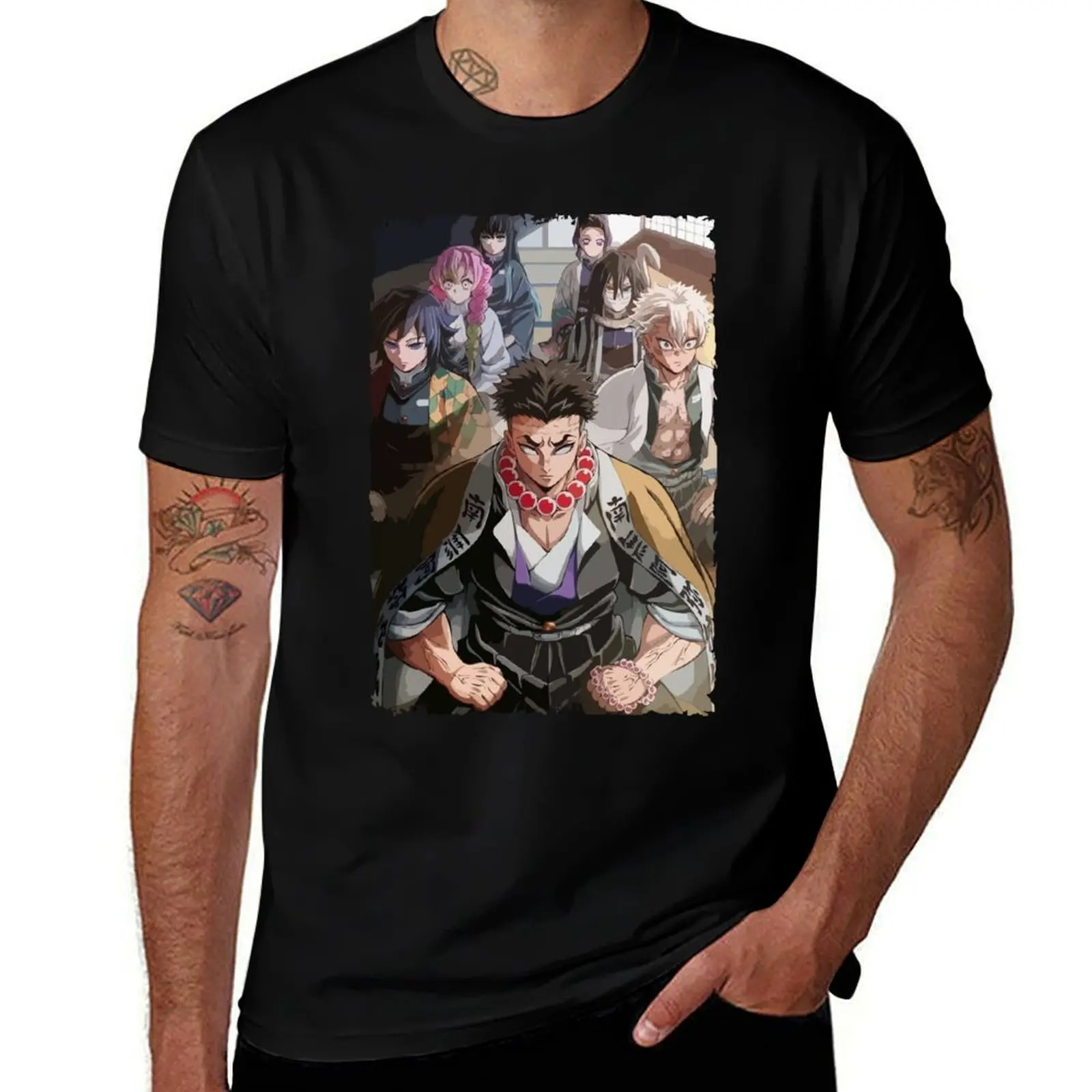 

Kimetsu No Yaiba T-Shirt anime figures T-shirts man Aesthetic clothing funny t shirts men