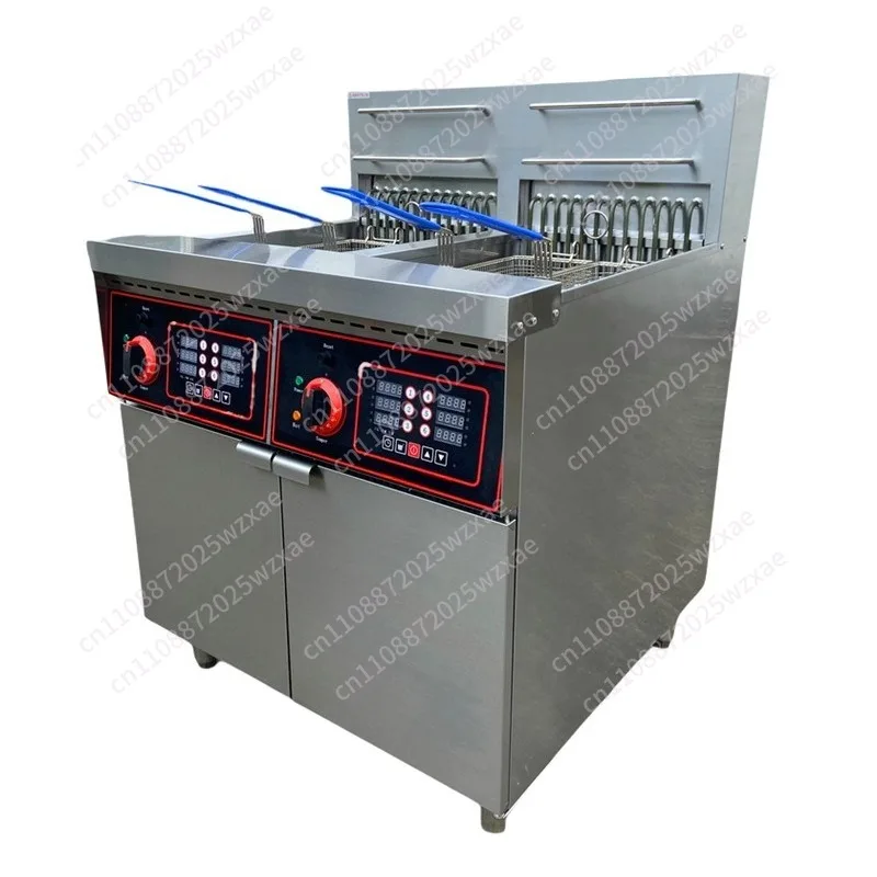 Double cylinder four-screen computer version six-channel timer fryer single cylinder double-screen fried chicken stove