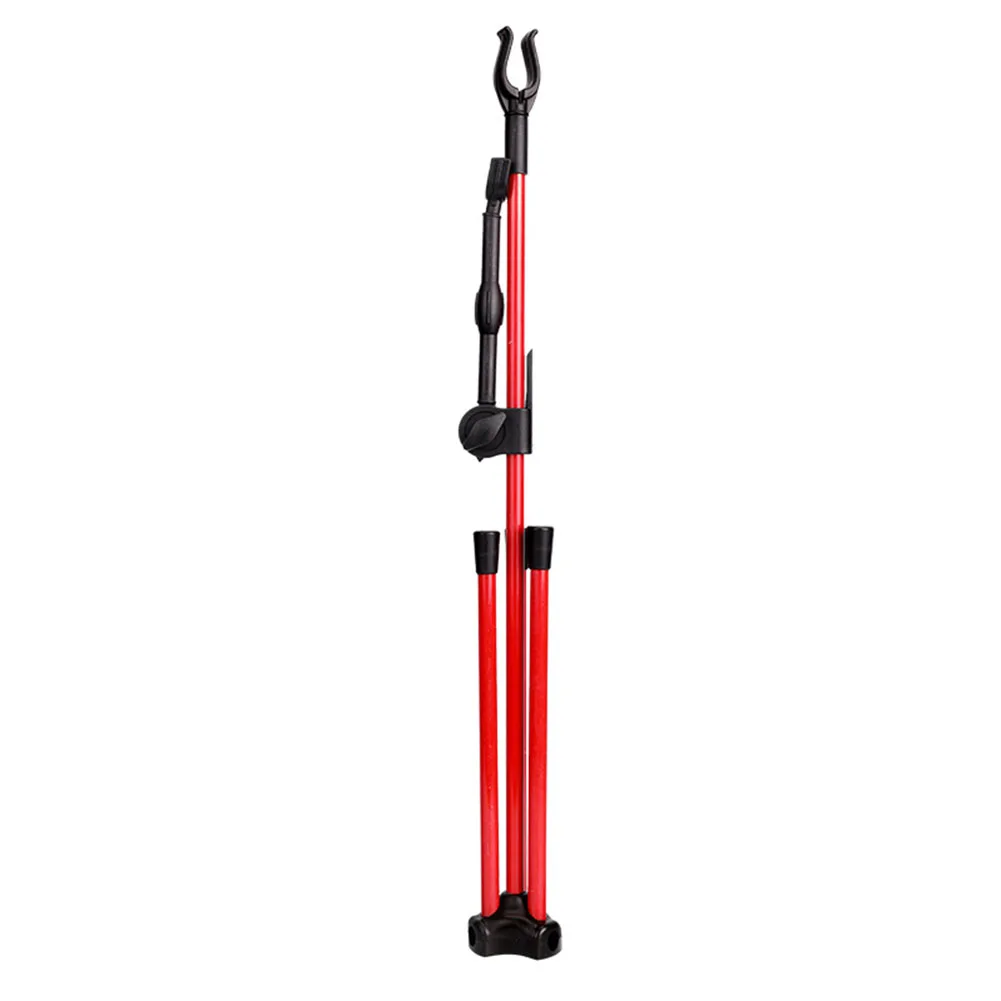 Tripod bow support with expandable radius and adjustable height for secure bow positioning in field environments