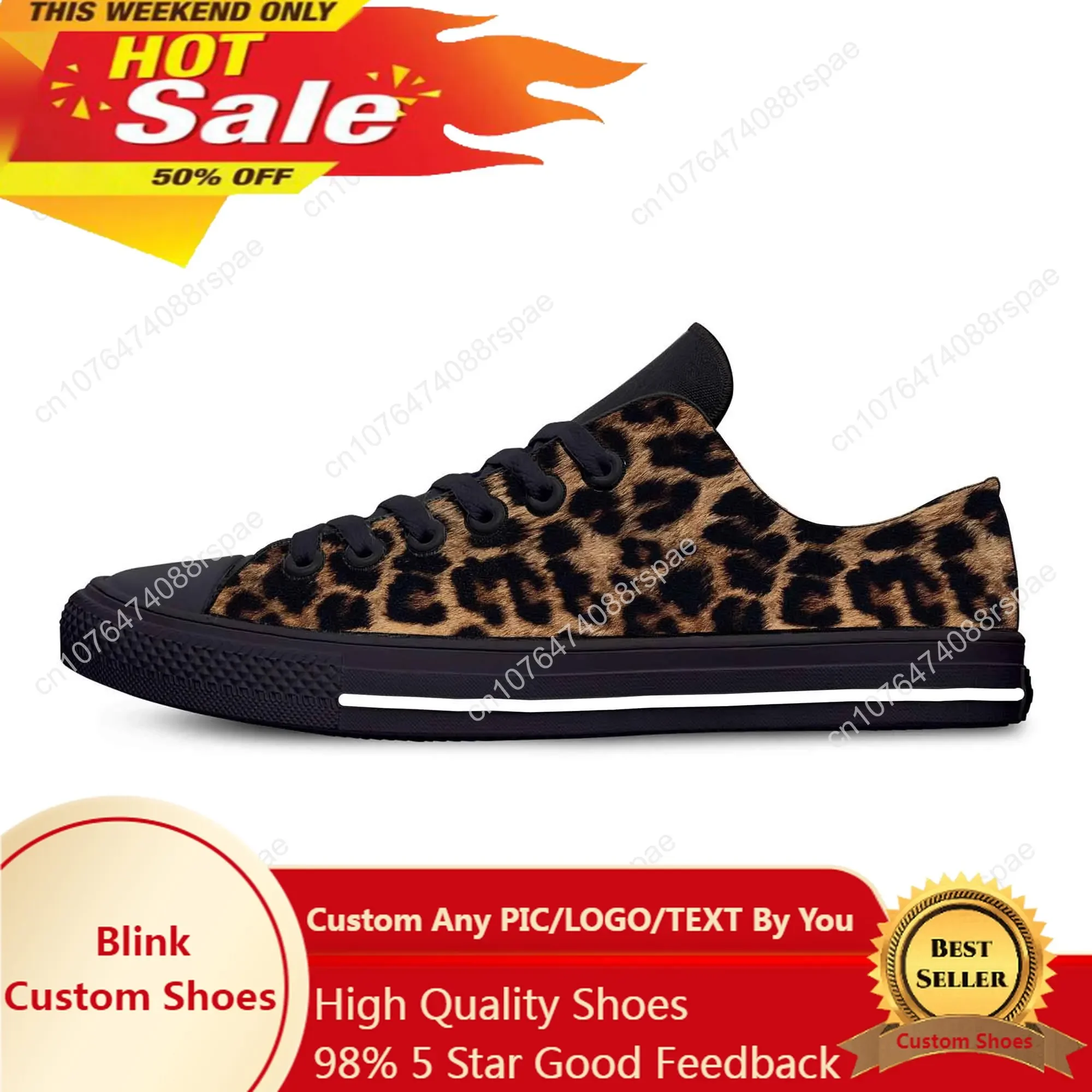 

Animal Panther Leopard Print Skin Pattern Fashion Casual Cloth Shoes Low Top Comfortable Breathable 3D Print Men Women Sneakers