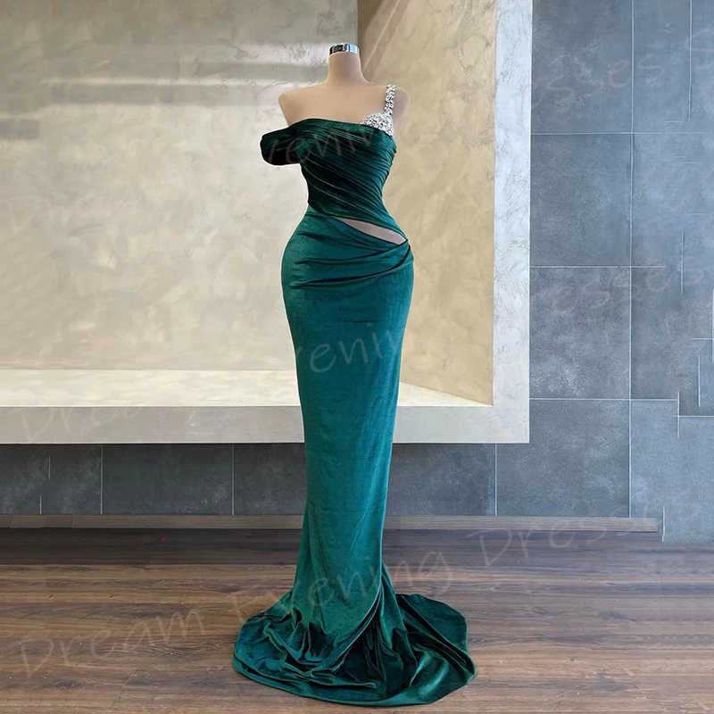 

Fascinating Modern Mermaid Graceful Women's Evening Dresses Classic Sexy Sleeveless Beaded Prom Gowns Formal Party Abiye Elbise