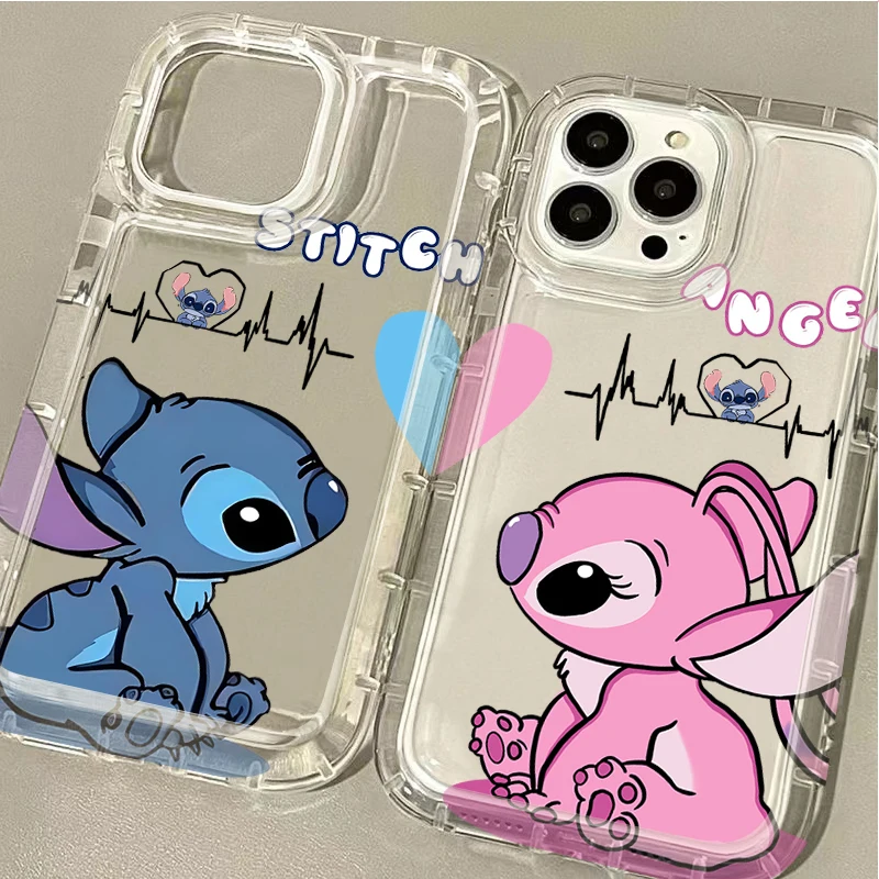 Anime Disney Stitch Case for iPhone 15 14 13 12 11 Pro Max XR XS X 8 7 6 6S Plus SE 2020 Printing Soft Silicone Protective Cover