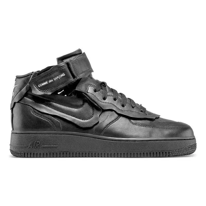 Nike Nike Air Force 1 Mid Comme Des Garcons Black Sneakers shoes DC3601-001