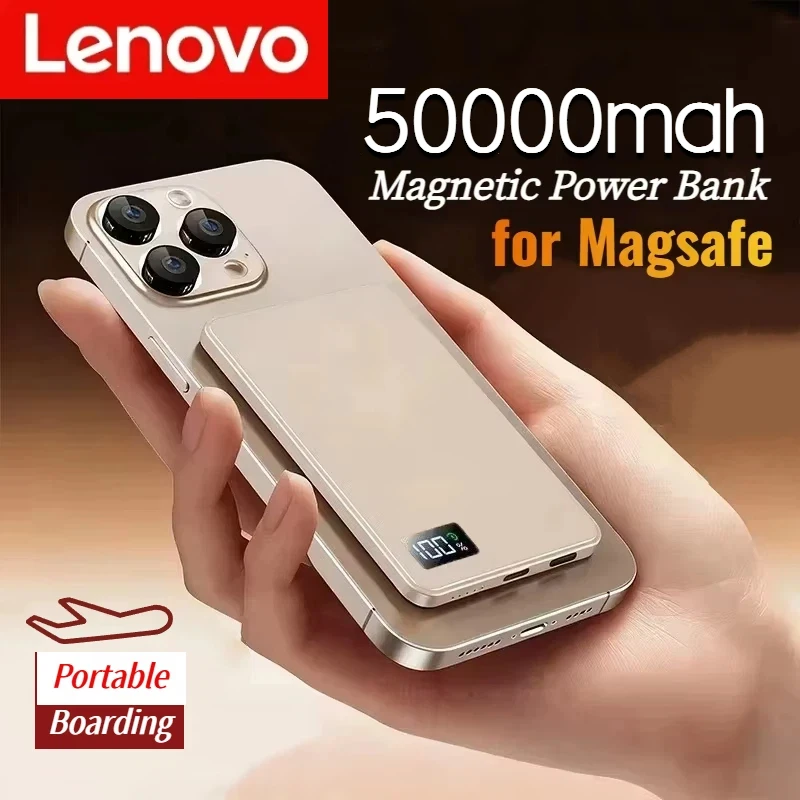 

Магнитный внешний аккумулятор 200000 мАч с быстрой зарядкой PD 22.5W, портативная беспроводная батарея для Magsafe, для iPhone и Samsung