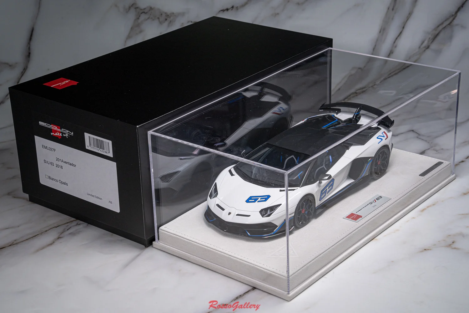 MAKE UP 1:18 Aventador SVJ 63 2018 limitato a 63 pezzi simulazione resina statica modello di auto giocattoli regalo