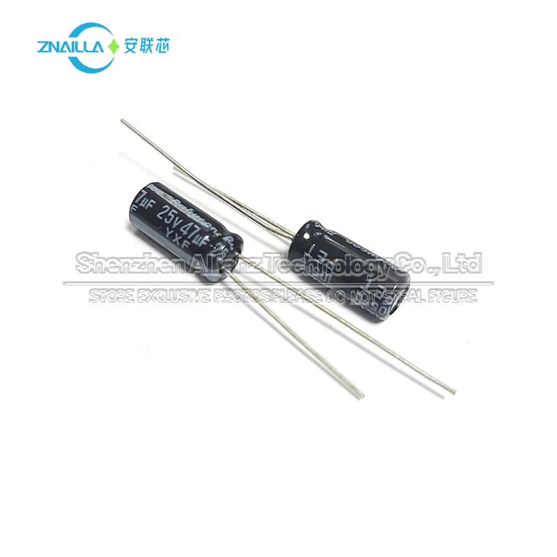 100 PCs 25yxf100mefc6.3x11 6.3*11mm 100 UF ± 20% 25 V 47 UF 25yxf47mefc5x11 Linear Aluminum Electrolytic Capacitor