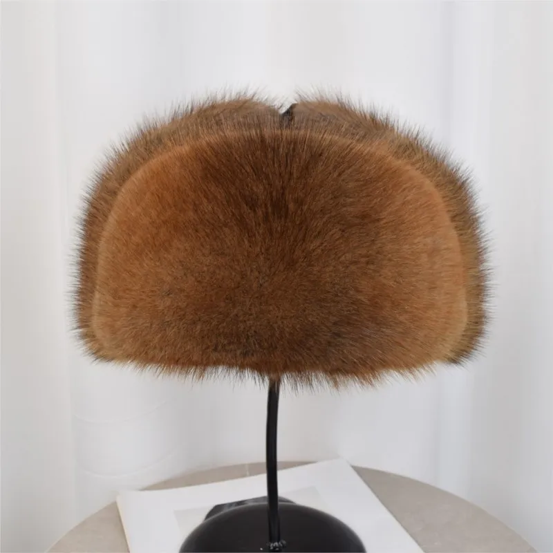 

A whole leather blue-root fur hat for women middle-aged and old warm