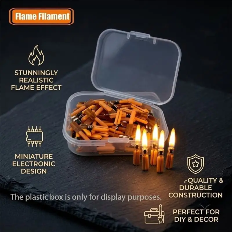 M11K-Flame Filament Diode COB LED DC3V 20Pcs Flickering For DIY Candle Bulb Party Decor Light Bulb Accessories