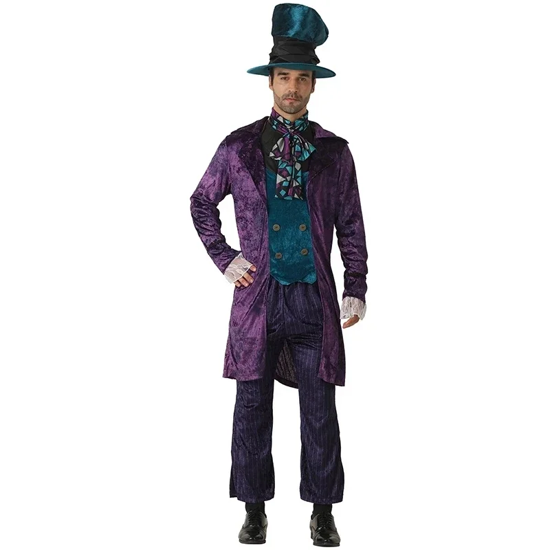 Spedizione gratuita uomo donna costume di Halloween per adulto Alice nel paese delle meraviglie autentico cappello pazzo costume da uomo signora Purim Cosplay