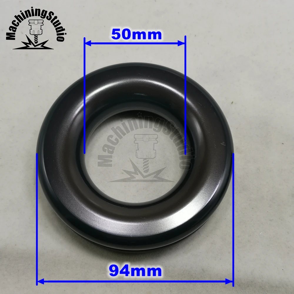 R50.94 Solid Rings pulley Antal quality for sailboat sailing low friction Hard Anodize With PTFE Coating ID 50mm, OD 94mm smooth