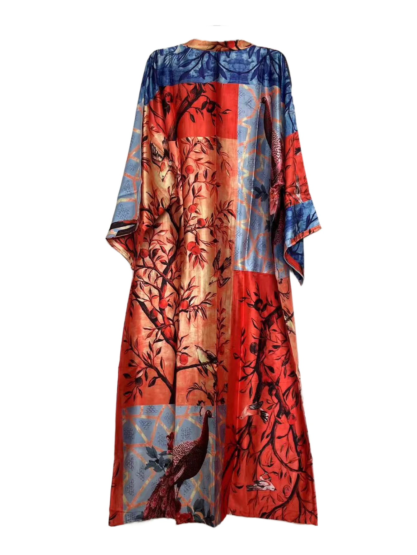 Sweter rozpinany z nadrukiem kimono w nowym stylu z sztuczny jedwab nadrukiem w stylu casual cape plus size