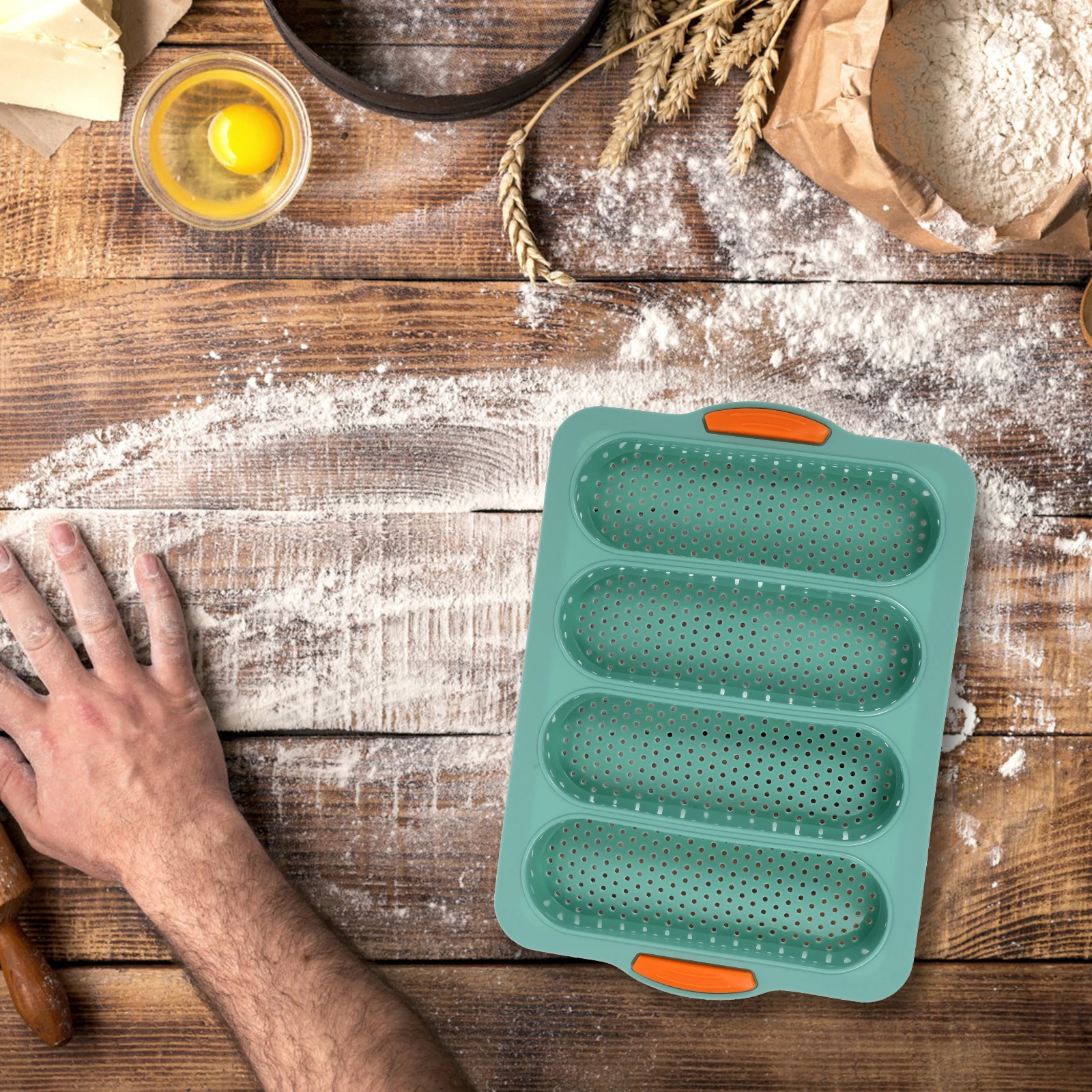 

1pc Baguette Baking Tray Silicone Cake Molds Nonstick Bakeware Kitchen Tool Dessert Mold Heat Resistant Safe Material