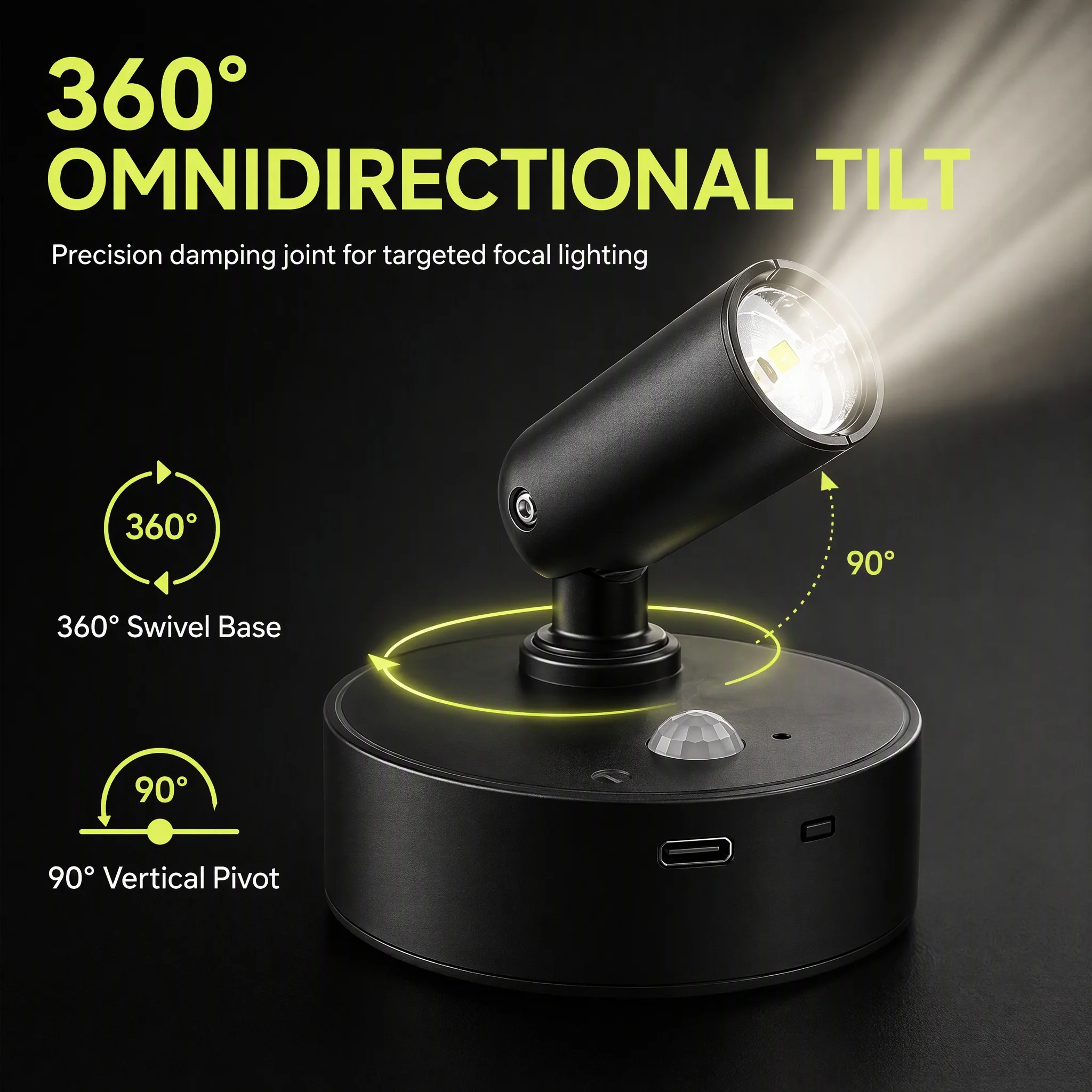 USB Rechargeable LED Wall Light Cordless Wall Lamp Touch Dimmable 3 Colors Cabinet Spotlight Magnetic For Bedroom Bedside Lamp