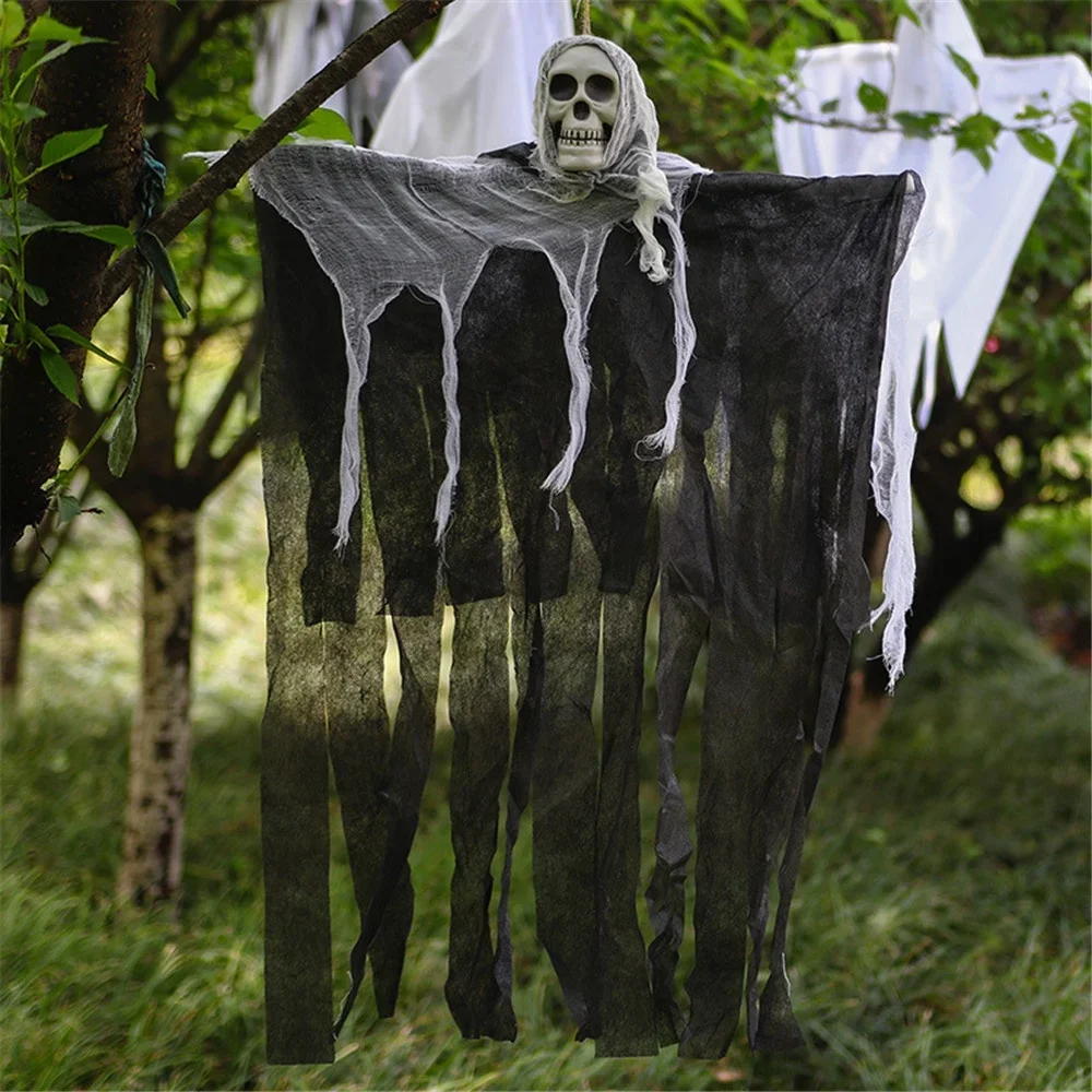 

1pc Halloween Horror Skull Ghost Hanging Decorations Flying Ghost Home Yard Haunted House Scary Props Halloween Party Decor