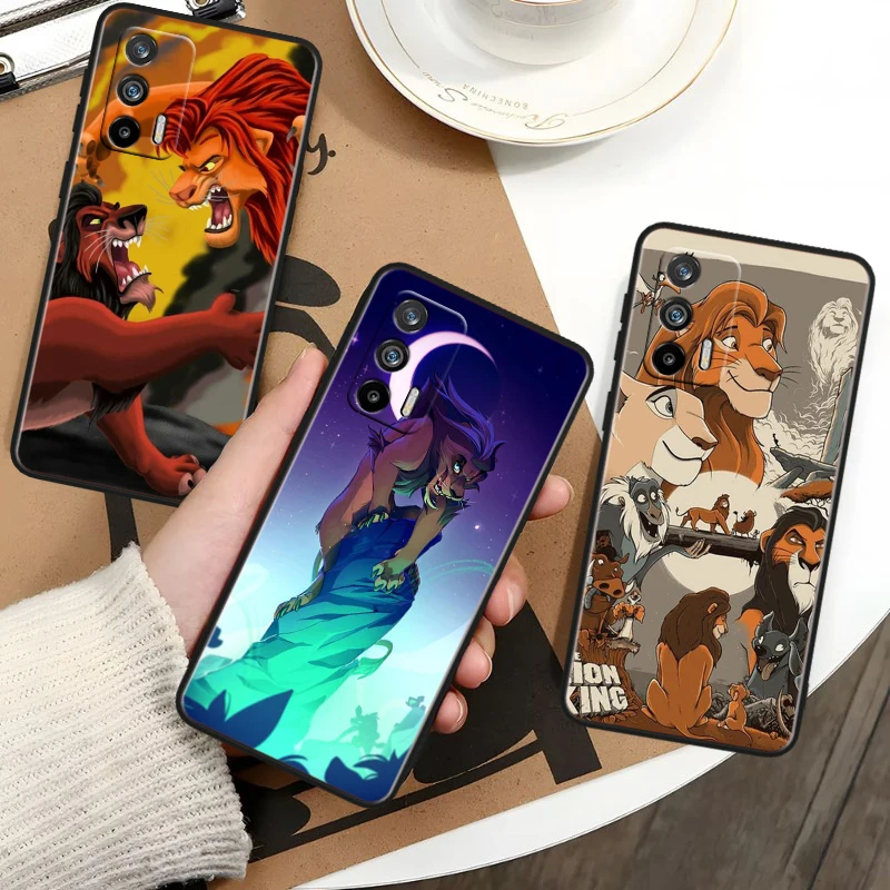 Disney Lion King For OPPO Realme GT Neo 5 SE 10 9i 8i 7i 6s 5 Narzo 50i 50A 240W Pro Plus Black Soft Phone Case