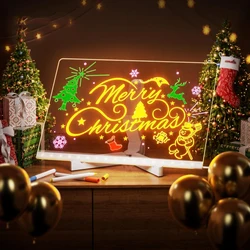 Acrylic Dry Erase Board With Light Stand Memo Led Letter Message Board Note Glass Led Board White Board For Office School Home