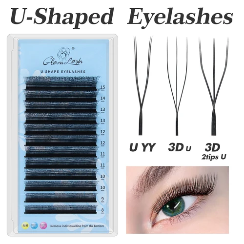 Pestañas GLAMLASH U YY 3D4D5D extensión de pestañas postizas pestañas individuales hechas a mano