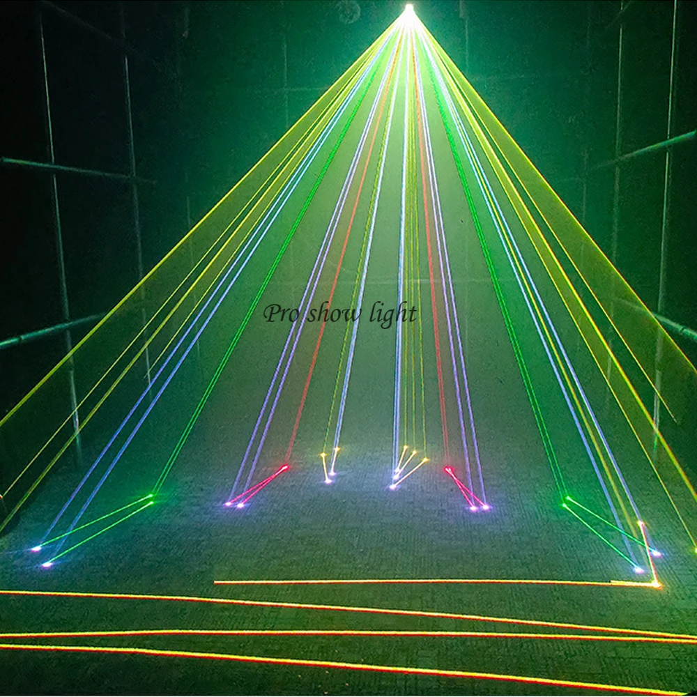 Proyektor Laser kepala bergerak, 20 VP 2W RGB Lazer Pro lampu Laser animasi DMX untuk DJ Disco pesta menunjukkan panggung pernikahan